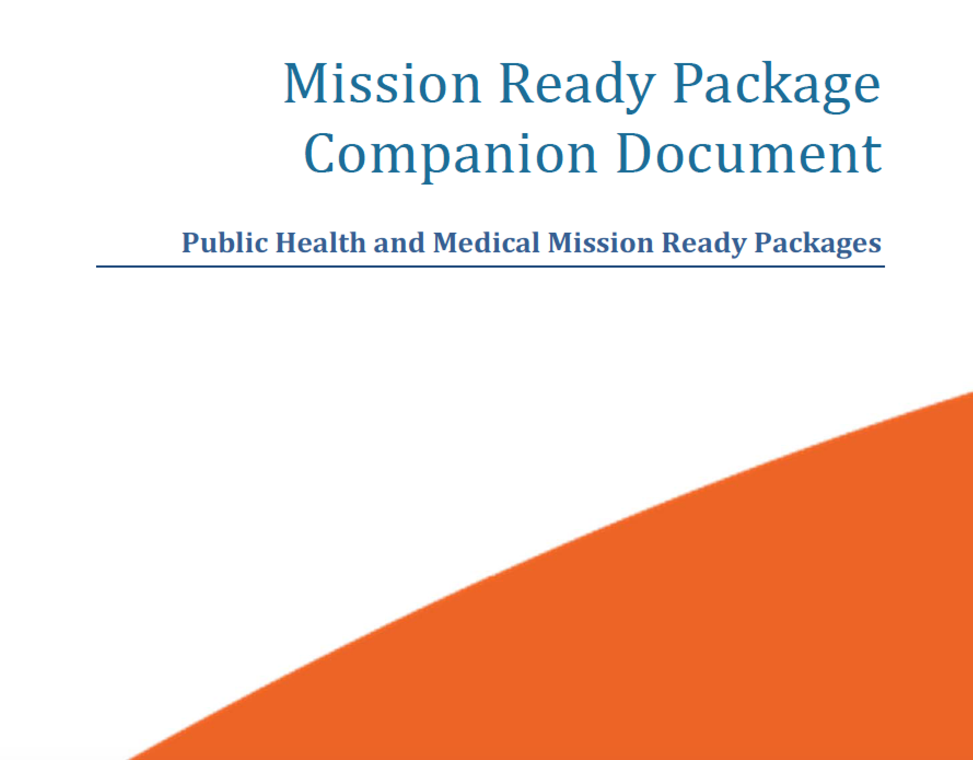 Public Health & Medical MRP Companion Guide
