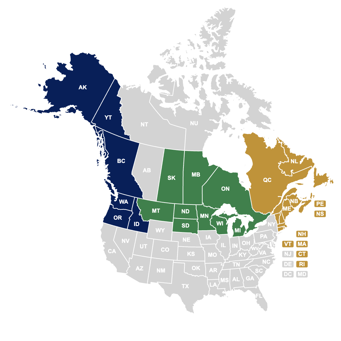 International Mutual Aid Compacts Map