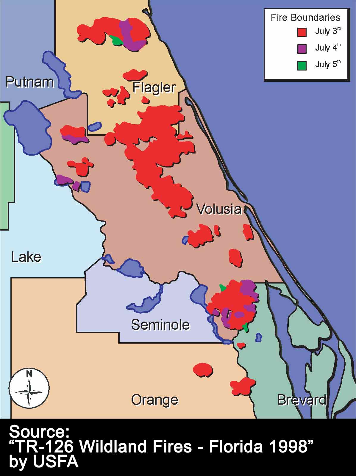 Florida Wildfires Map